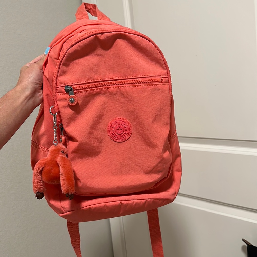 Coral Pink kipling bookbag